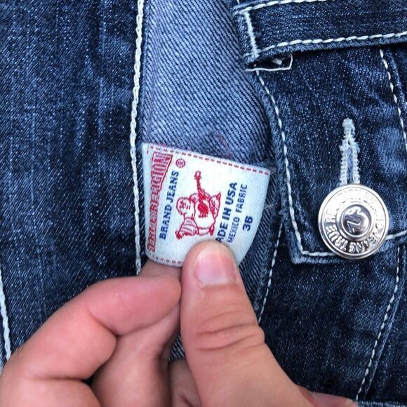 Vintage True Religion Jeans Size 36 BOBBY Blue - Picture 5 of 10